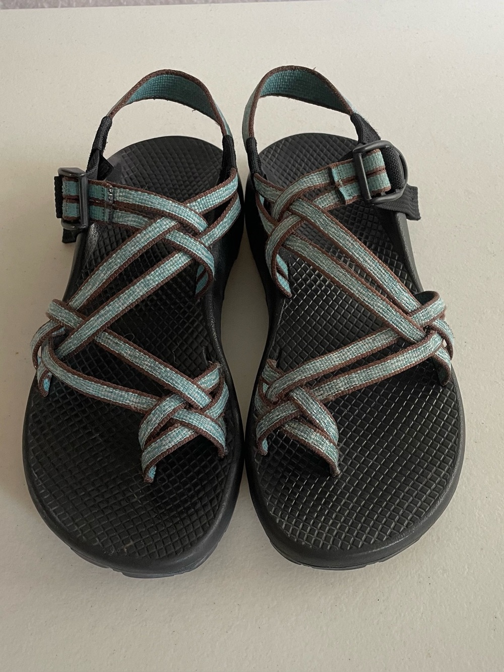 Chaco ZX/2 Classic Double Strap Hiking Sandals Teal blue & Brown Women's 8 - Picture 5 of 14